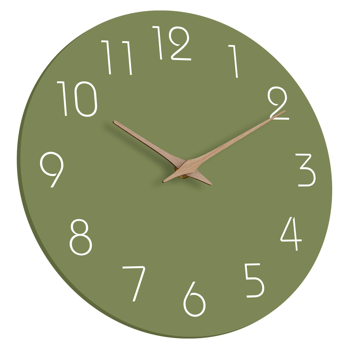 Mosewa Horloge Murale, 20cm Silencieuse sans tic-tac, Design Moderne en Bois, Parfaite pour la Décoration de la Chambre, du Salon, de la Cuisine, de la Salle de Bain et du Bureau, Noire