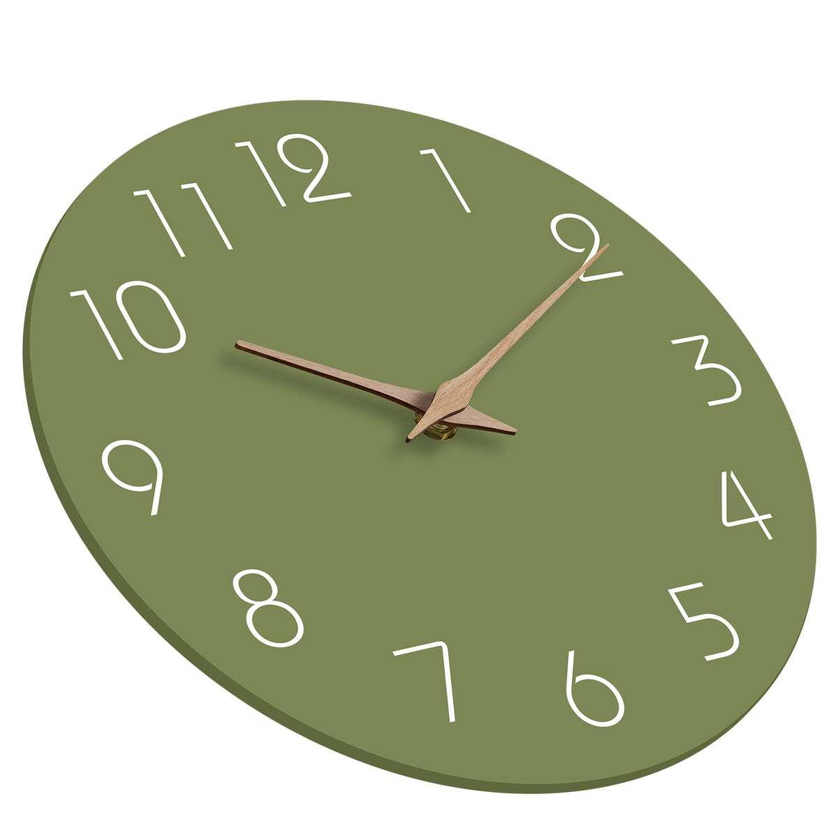 Mosewa Horloge Murale, 20cm Silencieuse sans tic-tac, Design Moderne en Bois, Parfaite pour la Décoration de la Chambre, du Salon, de la Cuisine, de la Salle de Bain et du Bureau, Noire