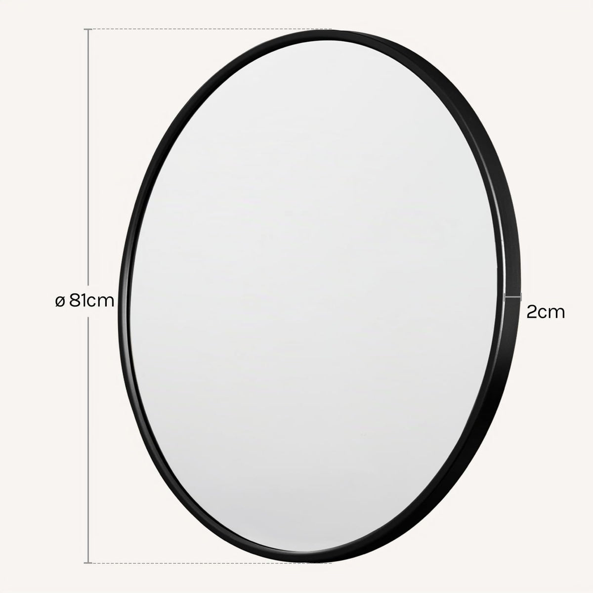 WOLTU Miroir Mural Rond, Miroir Salle de Bain, Ø50 cm, Doré | Cadre en Métal, Miroir Rond Décoratif pour Entrée, Chambre, Maquillage, Couloir, Moderne