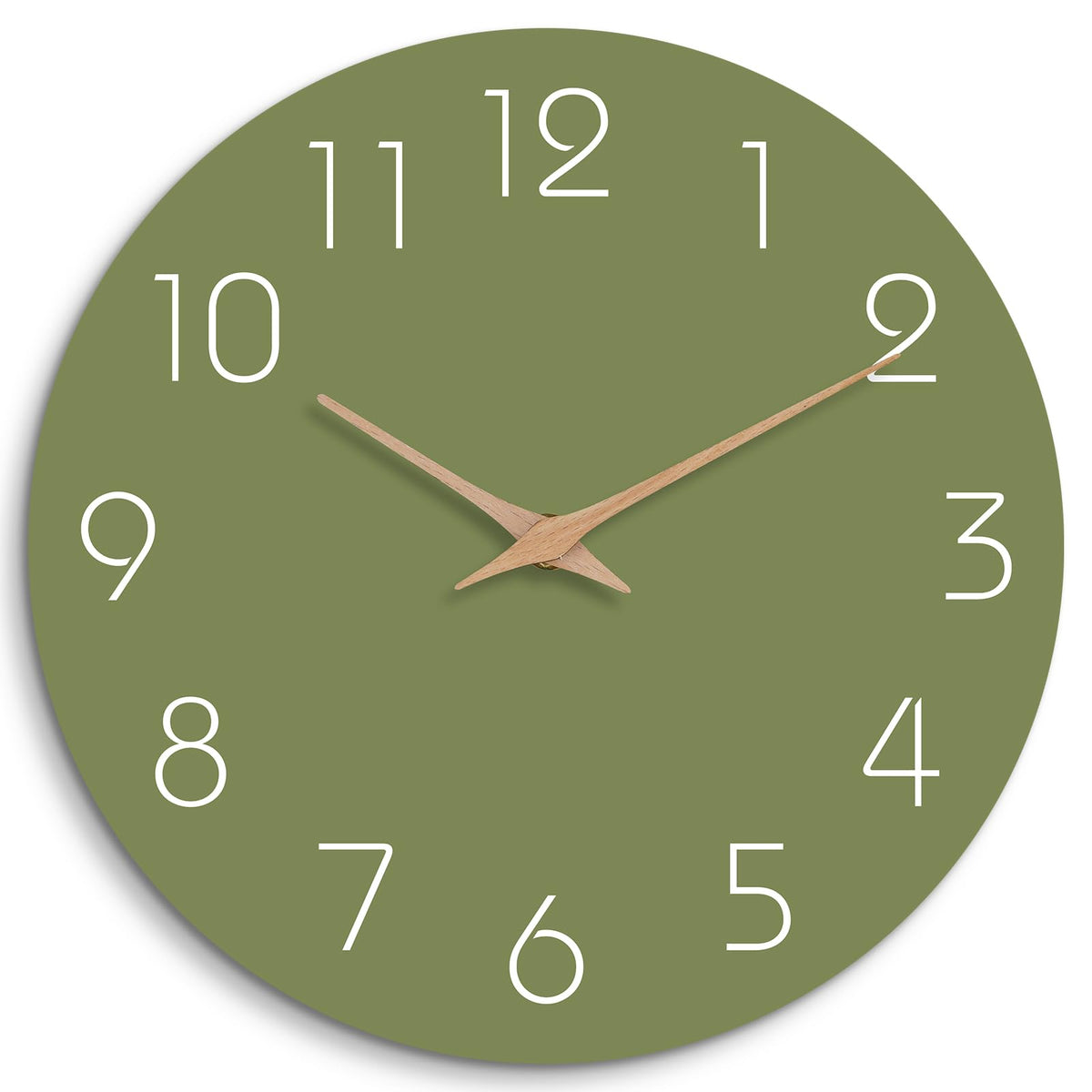 Mosewa Horloge Murale, 20cm Silencieuse sans tic-tac, Design Moderne en Bois, Parfaite pour la Décoration de la Chambre, du Salon, de la Cuisine, de la Salle de Bain et du Bureau, Noire