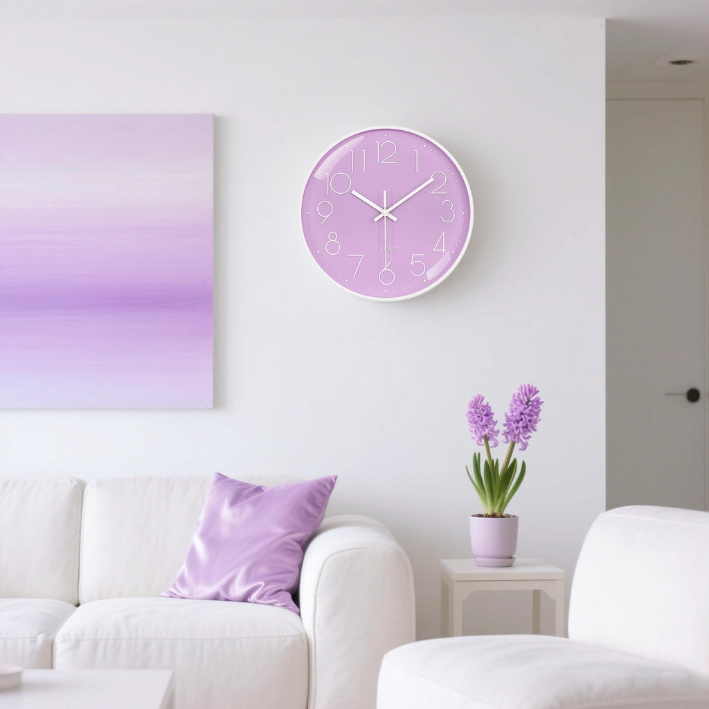 VIKMARI Horloge Murale 20 cm Moderne, Silencieuse, Or Rose, Cuisine, Salon | Décoration cuisine, horloge design moderne, grands chiffres 3D, silencieuse sans tic-tac, idéale pour salon et chambre