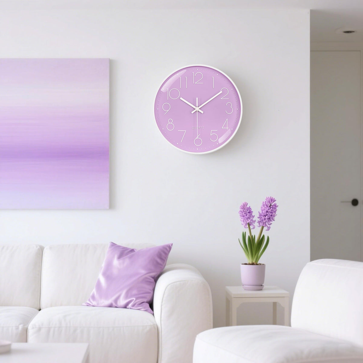 VIKMARI Horloge Murale 20 cm Moderne, Silencieuse, Or Rose, Cuisine, Salon | Décoration cuisine, horloge design moderne, grands chiffres 3D, silencieuse sans tic-tac, idéale pour salon et chambre