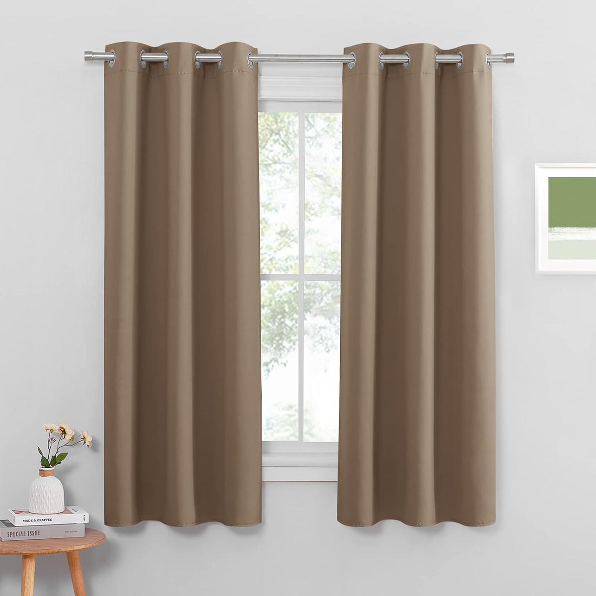 PONY DANCE Lot de 2 Rideau Occultant Thermique Isolant Anti Froid et Chaleur 140x240 (lxH) Tenture Opaque à Oeillets Isolation Lumiere Uv Decoration Chambre Maison Salon Intérieurs, Gris | 140x240 (lxH),Tenture Opaque à Oeillets, Isolation Lumiere anti Uv