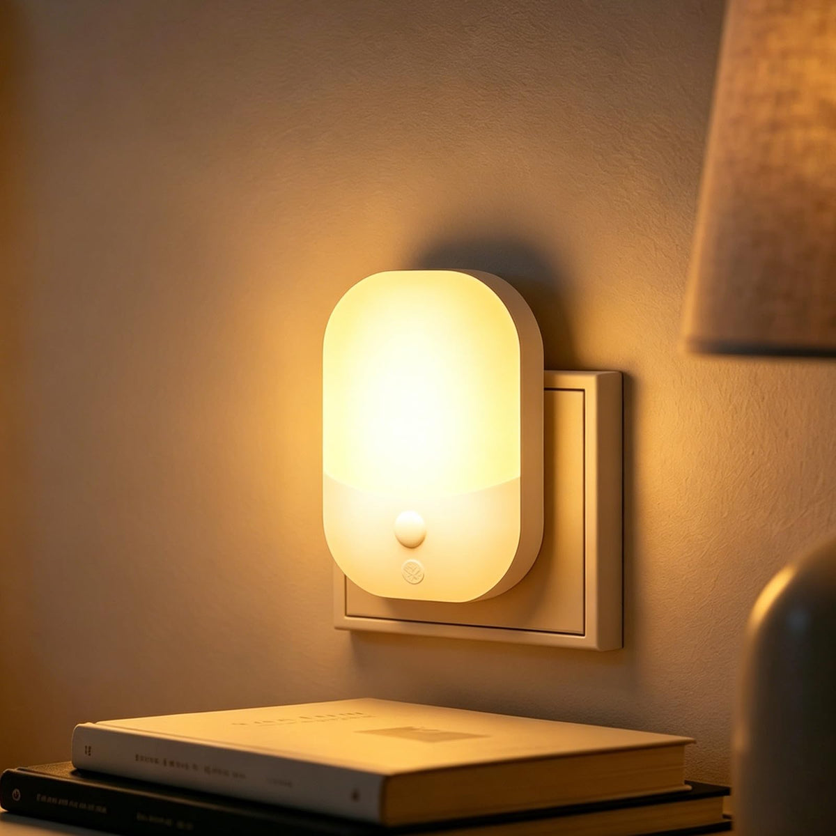 Suright Lot de 2 Veilleuses Enfant à Prise Murale, CAPTEUR LUMIÈRE INTELLIGENT, 5 Intensités Lumineuses, 3 Modes, Lumière Blanc Chaud, Lampe de Nuit Bébé pour Chambre, Escalier, Cuisine 0,3W