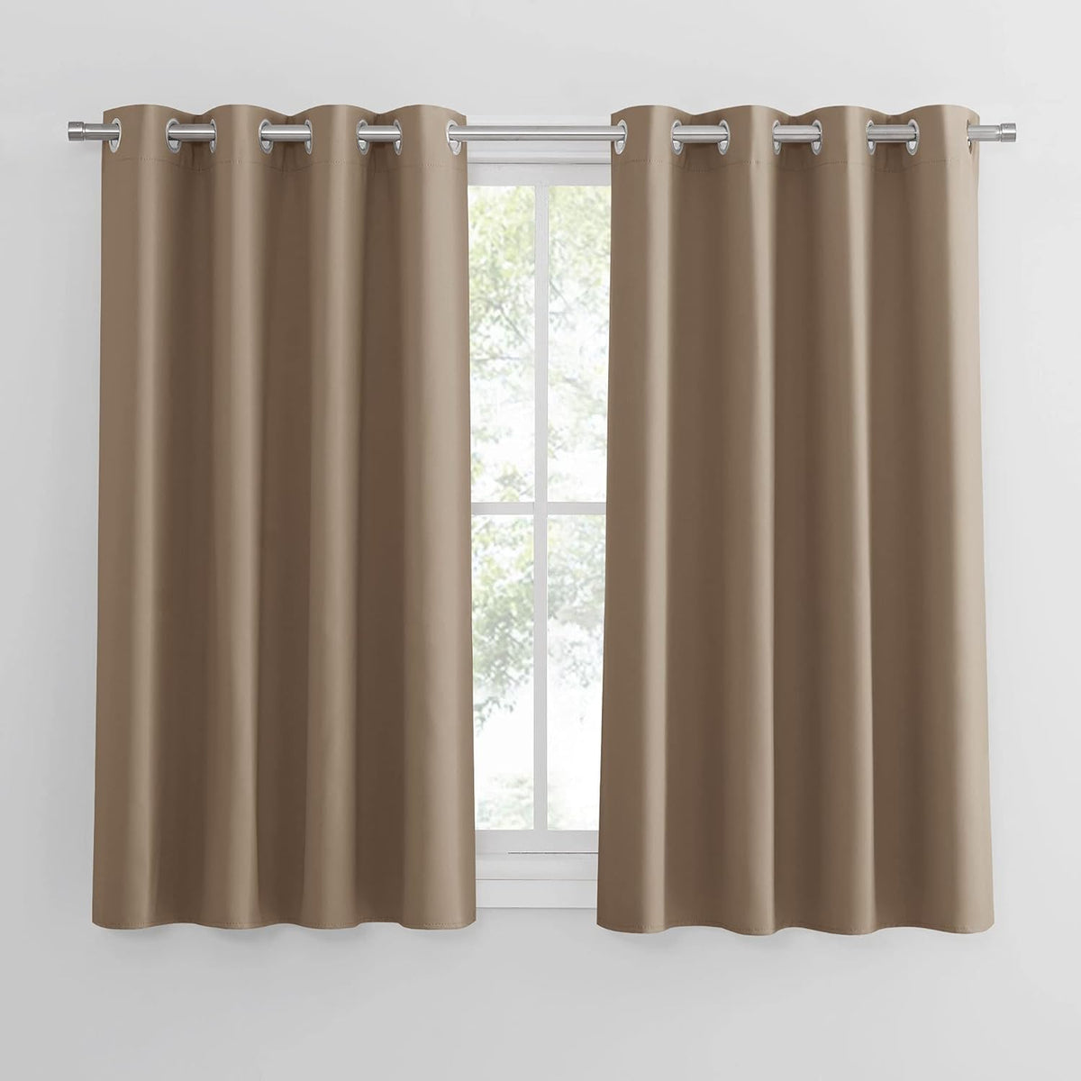 PONY DANCE Lot de 2 Rideau Occultant Thermique Isolant Anti Froid et Chaleur 140x240 (lxH) Tenture Opaque à Oeillets Isolation Lumiere Uv Decoration Chambre Maison Salon Intérieurs, Gris | 140x240 (lxH),Tenture Opaque à Oeillets, Isolation Lumiere anti Uv