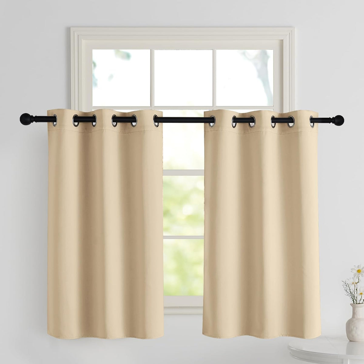 PONY DANCE Lot de 2 Rideau Occultant Thermique Isolant Anti Froid et Chaleur 140x240 (lxH) Tenture Opaque à Oeillets Isolation Lumiere Uv Decoration Chambre Maison Salon Intérieurs, Gris | 140x240 (lxH),Tenture Opaque à Oeillets, Isolation Lumiere anti Uv