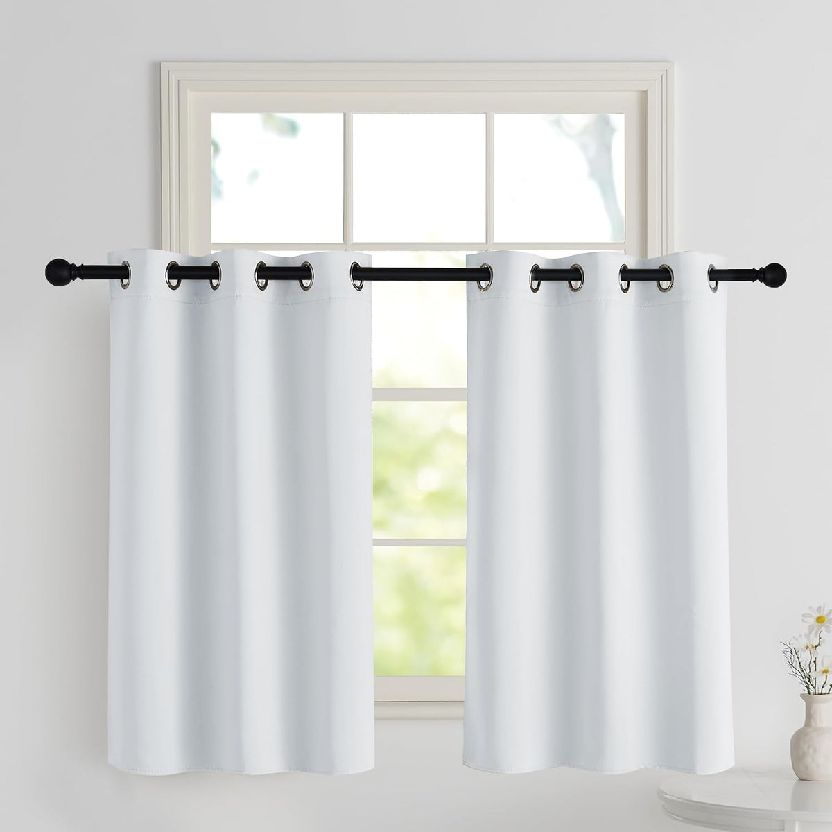 PONY DANCE Lot de 2 Rideau Occultant Thermique Isolant Anti Froid et Chaleur 140x240 (lxH) Tenture Opaque à Oeillets Isolation Lumiere Uv Decoration Chambre Maison Salon Intérieurs, Gris | 140x240 (lxH),Tenture Opaque à Oeillets, Isolation Lumiere anti Uv