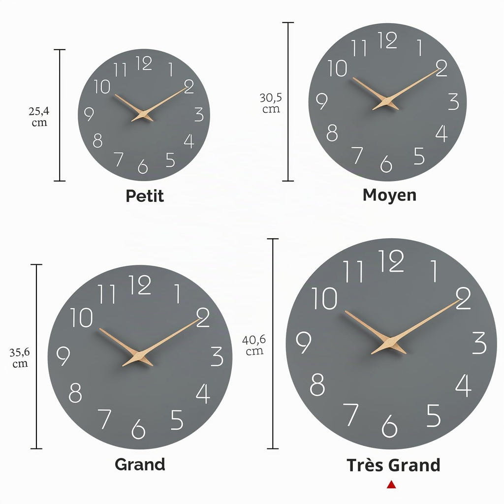 Mosewa Horloge Murale, 20cm Silencieuse sans tic-tac, Design Moderne en Bois, Parfaite pour la Décoration de la Chambre, du Salon, de la Cuisine, de la Salle de Bain et du Bureau, Noire