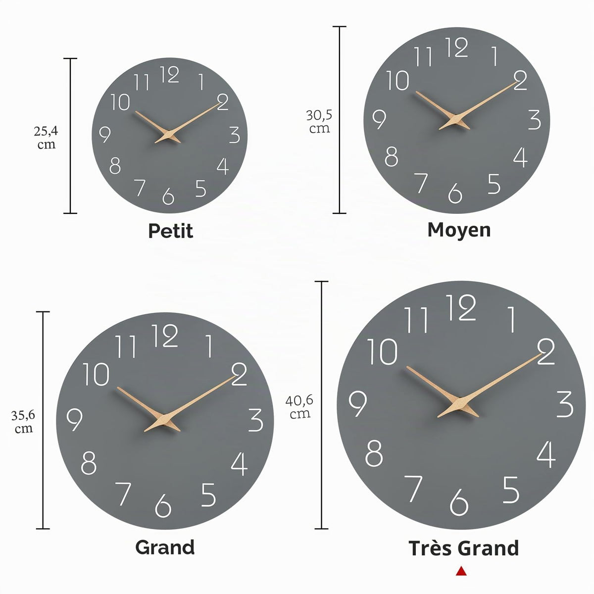 Mosewa Horloge Murale, 20cm Silencieuse sans tic-tac, Design Moderne en Bois, Parfaite pour la Décoration de la Chambre, du Salon, de la Cuisine, de la Salle de Bain et du Bureau, Noire