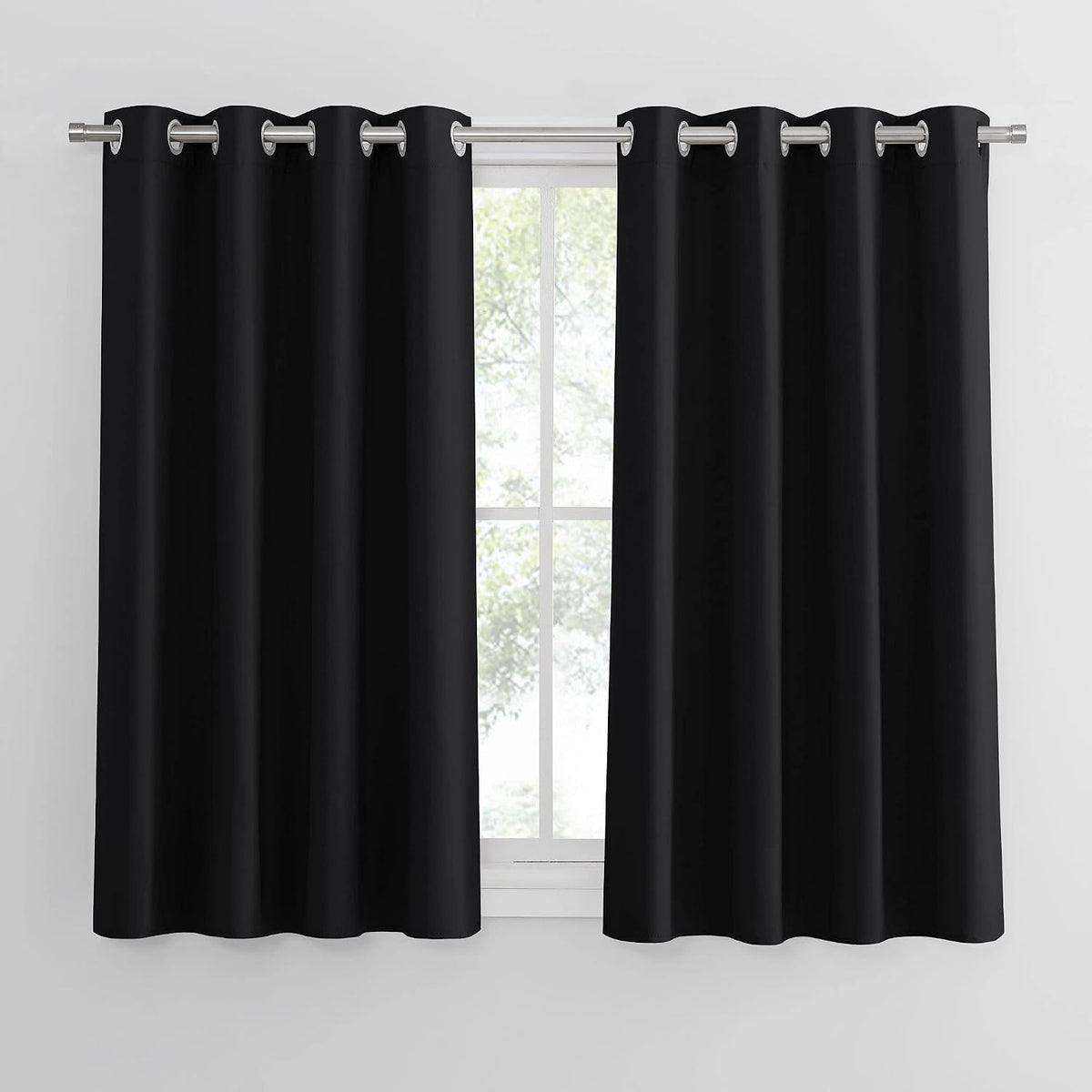 PONY DANCE Lot de 2 Rideau Occultant Thermique Isolant Anti Froid et Chaleur 140x240 (lxH) Tenture Opaque à Oeillets Isolation Lumiere Uv Decoration Chambre Maison Salon Intérieurs, Gris | 140x240 (lxH),Tenture Opaque à Oeillets, Isolation Lumiere anti Uv