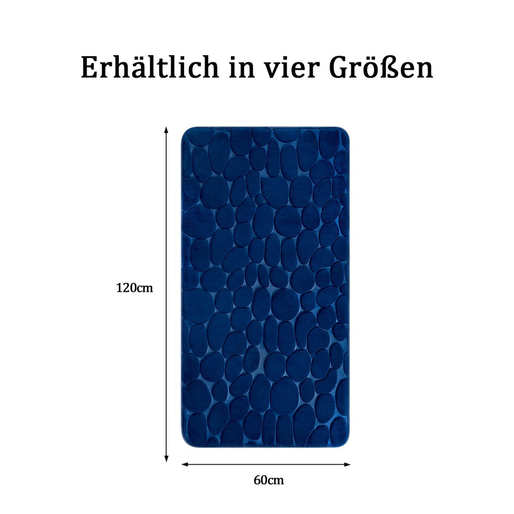 chakme Tapis de Bain en Mousse à mémoire de Forme - Tapis de Douche Absorbant - Tapis de Bain - Tapis décoratif - Antidérapant - pour Salle de Bain et Salon - 43 x 61 cm - Gris foncé