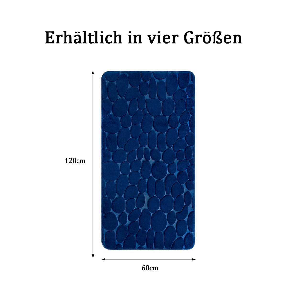 chakme Tapis de Bain en Mousse à mémoire de Forme - Tapis de Douche Absorbant - Tapis de Bain - Tapis décoratif - Antidérapant - pour Salle de Bain et Salon - 43 x 61 cm - Gris foncé