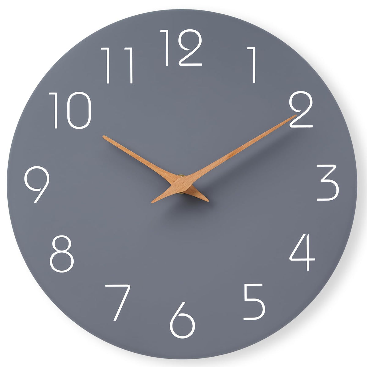 Mosewa Horloge Murale, 20cm Silencieuse sans tic-tac, Design Moderne en Bois, Parfaite pour la Décoration de la Chambre, du Salon, de la Cuisine, de la Salle de Bain et du Bureau, Noire