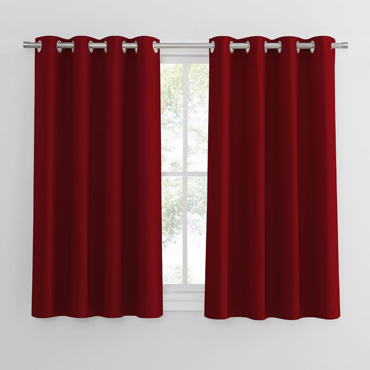 PONY DANCE Lot de 2 Rideau Occultant Thermique Isolant Anti Froid et Chaleur 140x240 (lxH) Tenture Opaque à Oeillets Isolation Lumiere Uv Decoration Chambre Maison Salon Intérieurs, Gris | 140x240 (lxH),Tenture Opaque à Oeillets, Isolation Lumiere anti Uv