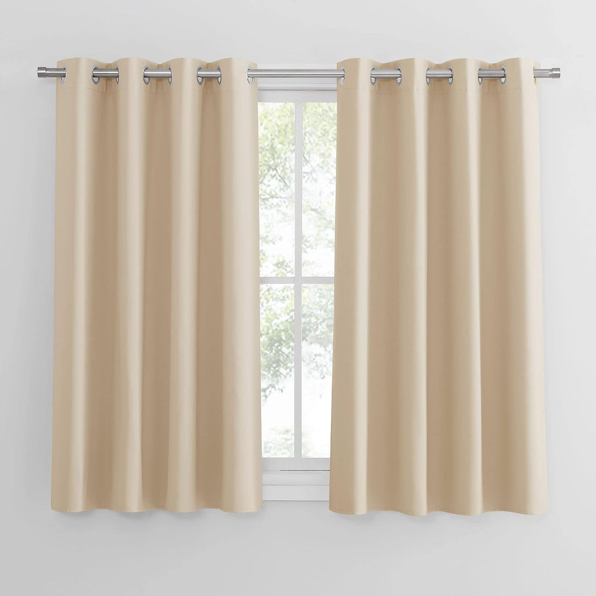 PONY DANCE Lot de 2 Rideau Occultant Thermique Isolant Anti Froid et Chaleur 140x240 (lxH) Tenture Opaque à Oeillets Isolation Lumiere Uv Decoration Chambre Maison Salon Intérieurs, Gris | 140x240 (lxH),Tenture Opaque à Oeillets, Isolation Lumiere anti Uv