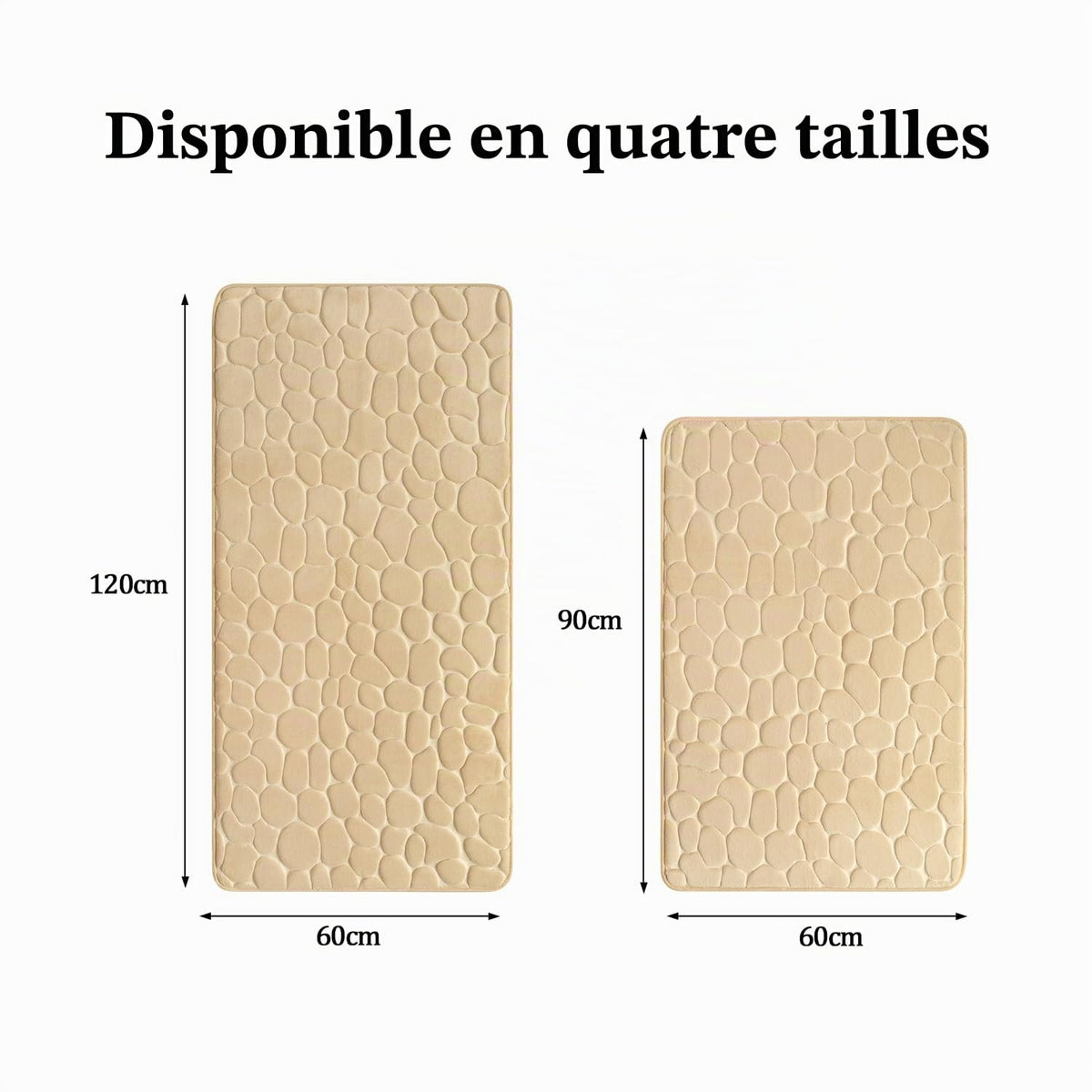 chakme Tapis de Bain en Mousse à mémoire de Forme - Tapis de Douche Absorbant - Tapis de Bain - Tapis décoratif - Antidérapant - pour Salle de Bain et Salon - 43 x 61 cm - Gris foncé