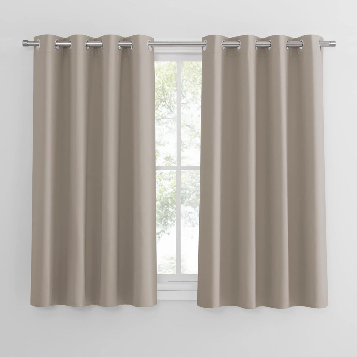 PONY DANCE Lot de 2 Rideau Occultant Thermique Isolant Anti Froid et Chaleur 140x240 (lxH) Tenture Opaque à Oeillets Isolation Lumiere Uv Decoration Chambre Maison Salon Intérieurs, Gris | 140x240 (lxH),Tenture Opaque à Oeillets, Isolation Lumiere anti Uv