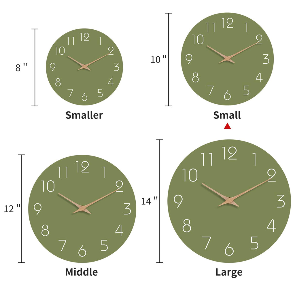 Mosewa Horloge Murale, 20cm Silencieuse sans tic-tac, Design Moderne en Bois, Parfaite pour la Décoration de la Chambre, du Salon, de la Cuisine, de la Salle de Bain et du Bureau, Noire