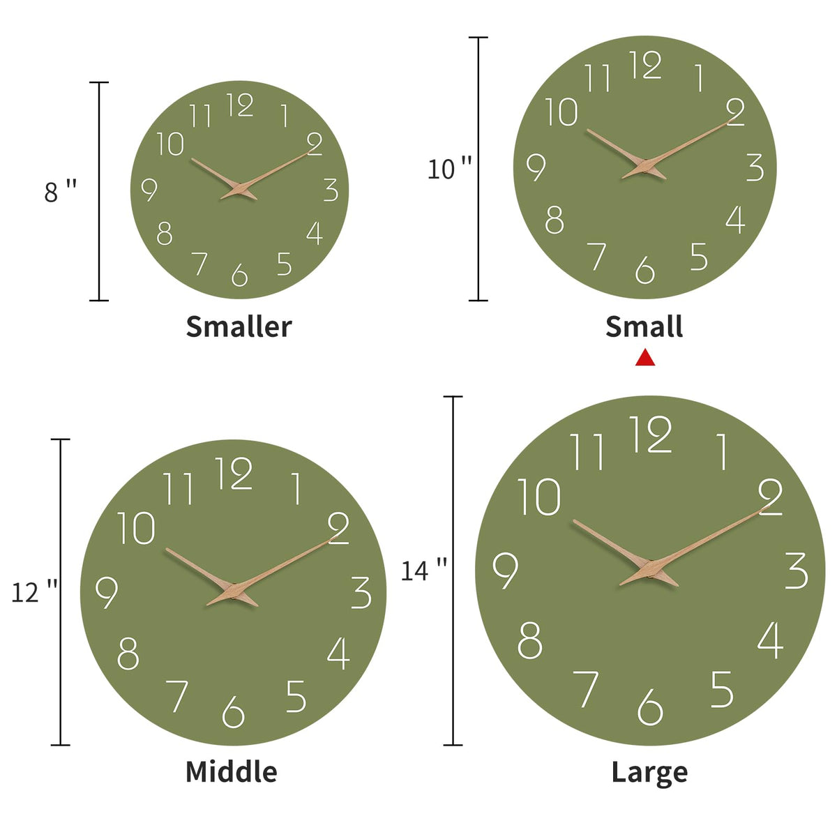 Mosewa Horloge Murale, 20cm Silencieuse sans tic-tac, Design Moderne en Bois, Parfaite pour la Décoration de la Chambre, du Salon, de la Cuisine, de la Salle de Bain et du Bureau, Noire