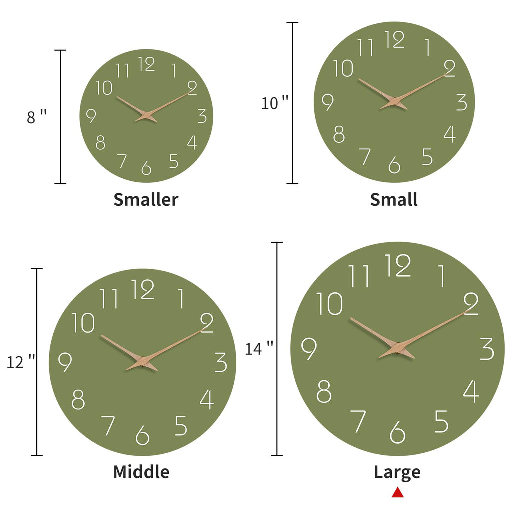 Mosewa Horloge Murale, 20cm Silencieuse sans tic-tac, Design Moderne en Bois, Parfaite pour la Décoration de la Chambre, du Salon, de la Cuisine, de la Salle de Bain et du Bureau, Noire