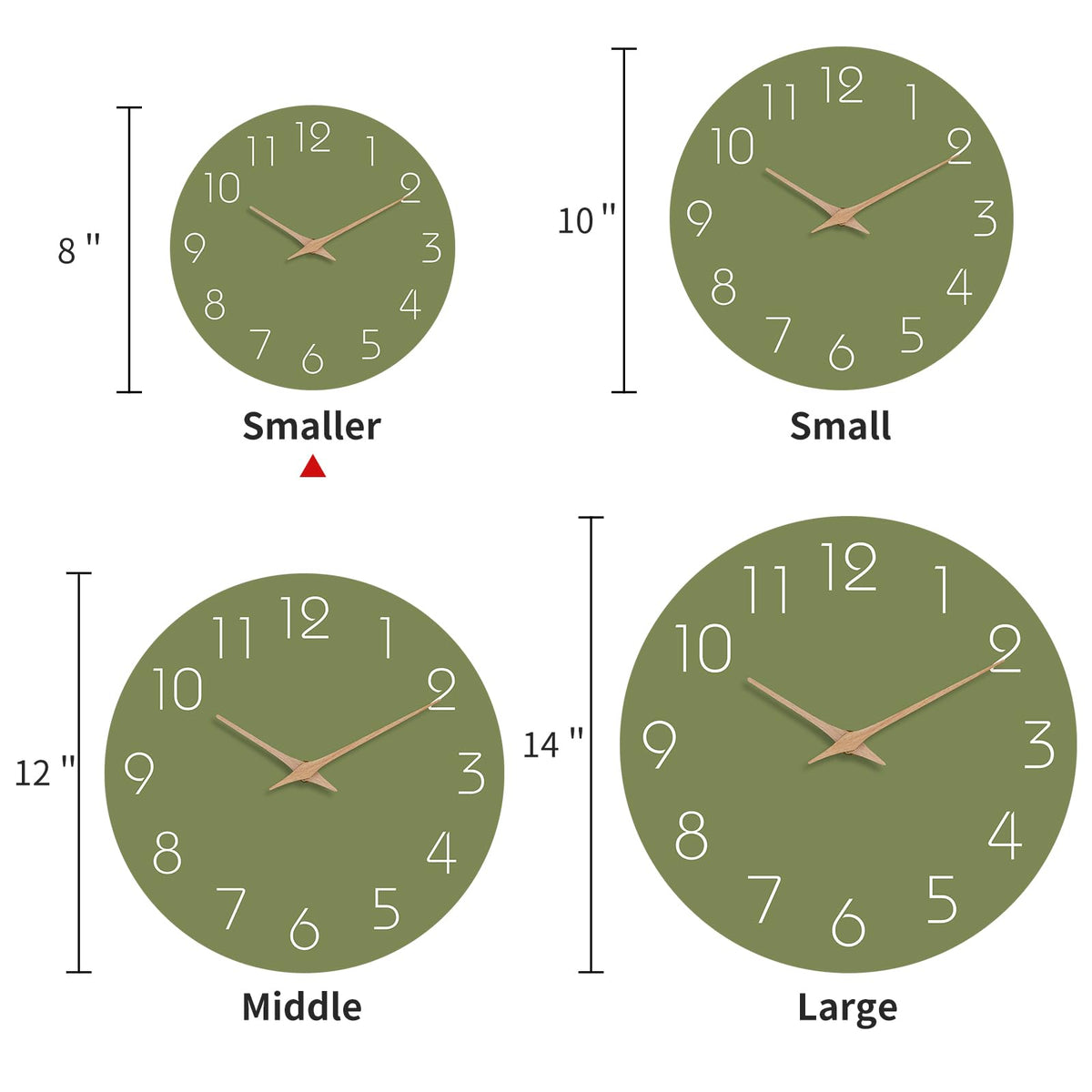 Mosewa Horloge Murale, 20cm Silencieuse sans tic-tac, Design Moderne en Bois, Parfaite pour la Décoration de la Chambre, du Salon, de la Cuisine, de la Salle de Bain et du Bureau, Noire