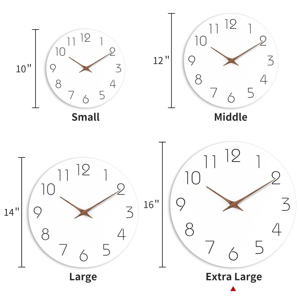 Mosewa Horloge Murale, 20cm Silencieuse sans tic-tac, Design Moderne en Bois, Parfaite pour la Décoration de la Chambre, du Salon, de la Cuisine, de la Salle de Bain et du Bureau, Noire