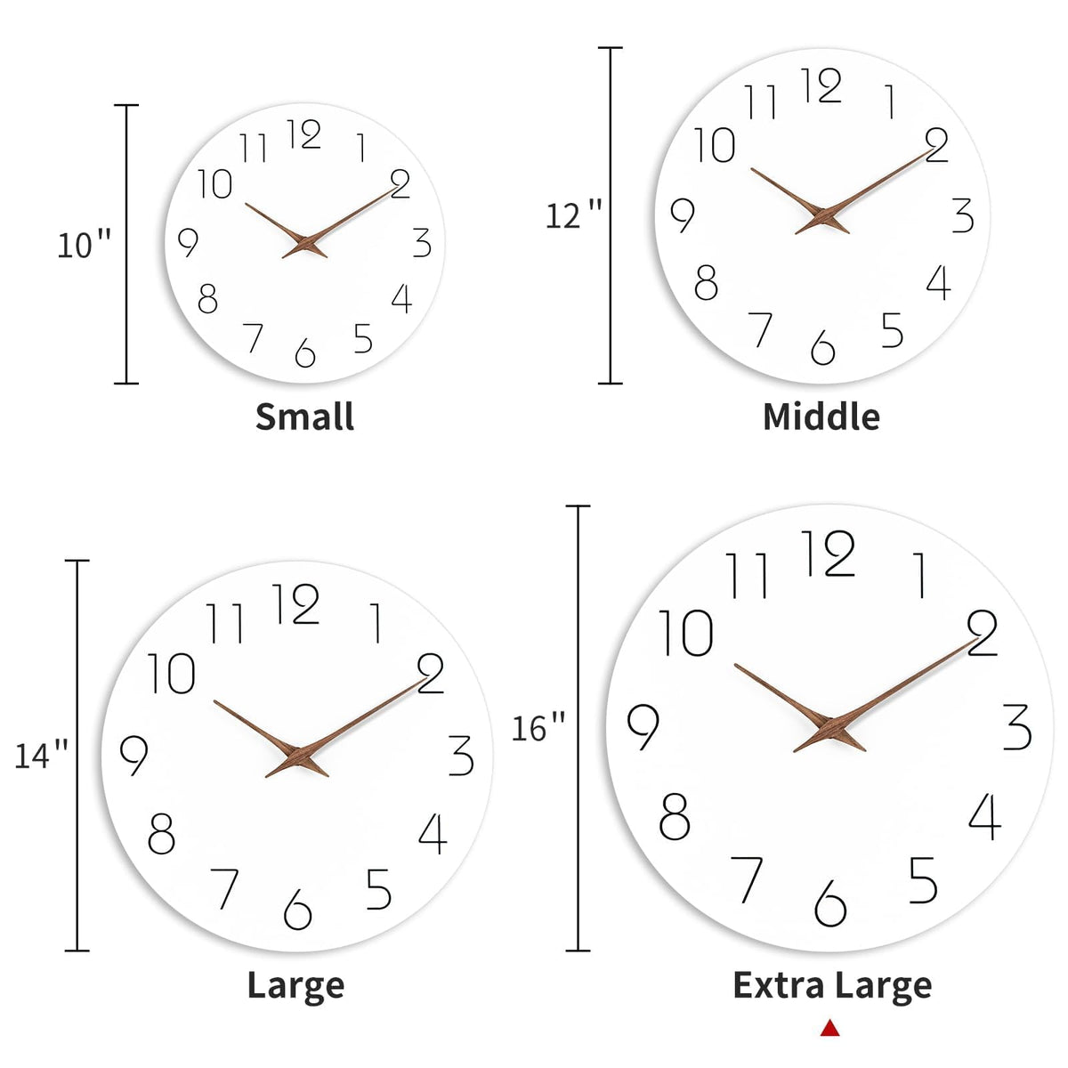 Mosewa Horloge Murale, 20cm Silencieuse sans tic-tac, Design Moderne en Bois, Parfaite pour la Décoration de la Chambre, du Salon, de la Cuisine, de la Salle de Bain et du Bureau, Noire
