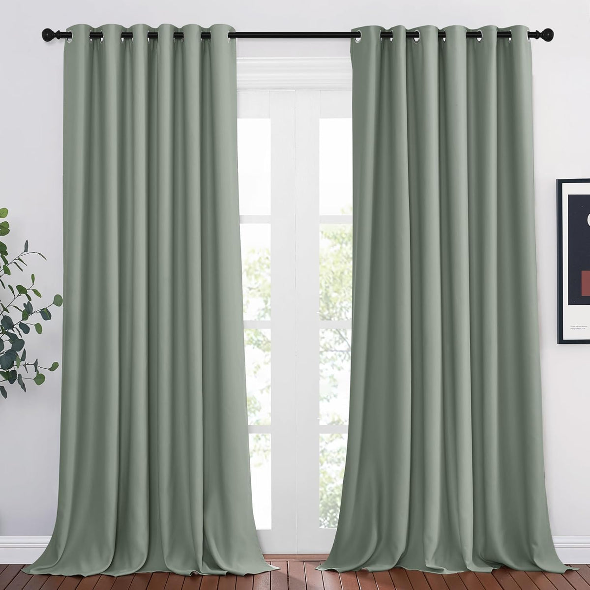 PONY DANCE Lot de 2 Rideau Occultant Thermique Isolant Anti Froid et Chaleur 140x240 (lxH) Tenture Opaque à Oeillets Isolation Lumiere Uv Decoration Chambre Maison Salon Intérieurs, Gris | 140x240 (lxH),Tenture Opaque à Oeillets, Isolation Lumiere anti Uv