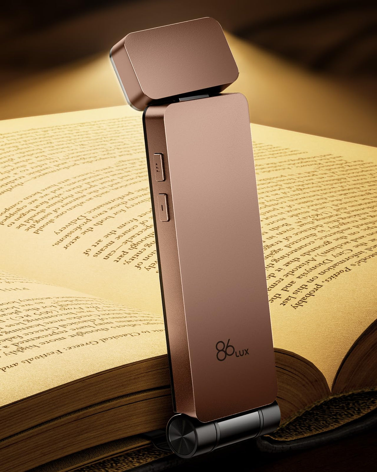 86lux Lampe de Lecture Rechargeable Liseuse LED USB-C, Vert | Lampe à Pince Marque-Page avec 3 Températures de Couleur, Jusqu'à 80H d'Autonomie