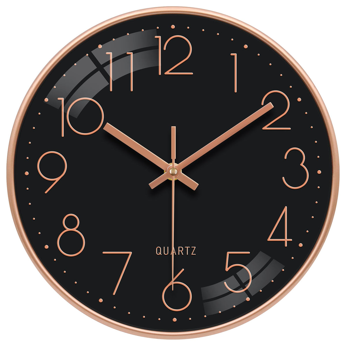 VIKMARI Horloge Murale 20 cm Moderne, Silencieuse, Or Rose, Cuisine, Salon | Décoration cuisine, horloge design moderne, grands chiffres 3D, silencieuse sans tic-tac, idéale pour salon et chambre