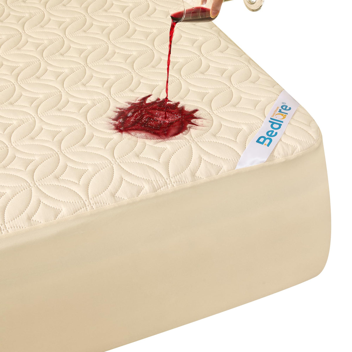Protège-matelas imperméable BEDLORE, taille King | Bonnets profonds adaptés aux matelas de 15 à 46 cm (6 à 18 pouces), housse douce, silencieuse et résistante aux salissures, lavable (pour maison, chambre, hôtel) – Gris