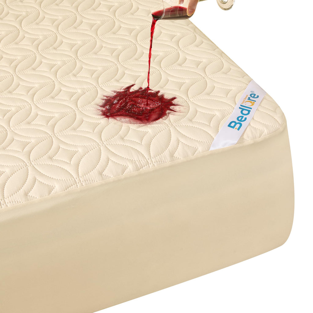 Protège-matelas imperméable BEDLORE, taille King | Bonnets profonds adaptés aux matelas de 15 à 46 cm (6 à 18 pouces), housse douce, silencieuse et résistante aux salissures, lavable (pour maison, chambre, hôtel) – Gris
