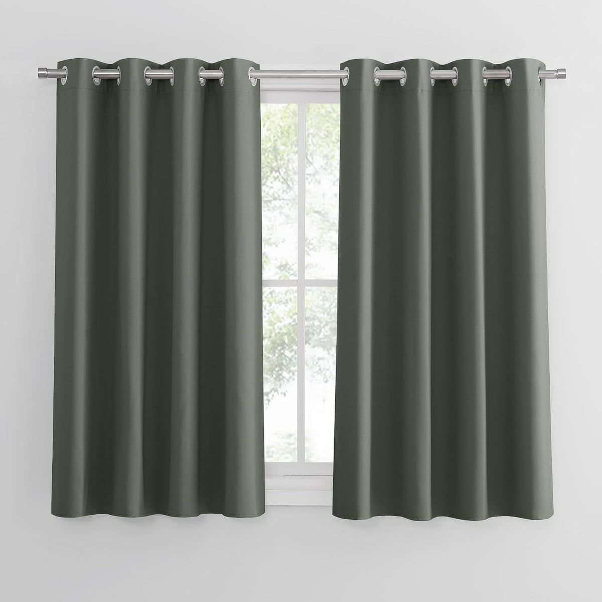 PONY DANCE Lot de 2 Rideau Occultant Thermique Isolant Anti Froid et Chaleur 140x240 (lxH) Tenture Opaque à Oeillets Isolation Lumiere Uv Decoration Chambre Maison Salon Intérieurs, Gris | 140x240 (lxH),Tenture Opaque à Oeillets, Isolation Lumiere anti Uv