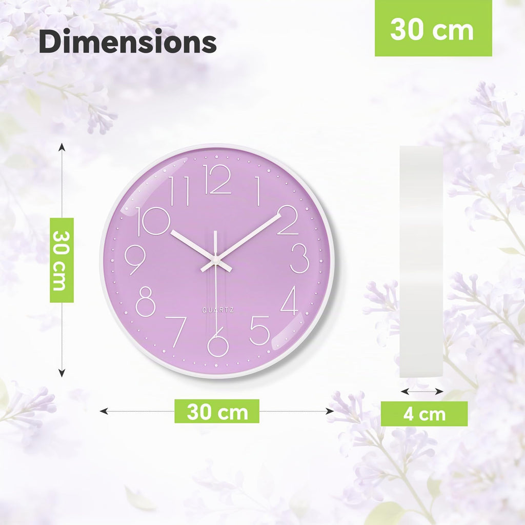 VIKMARI Horloge Murale 20 cm Moderne, Silencieuse, Or Rose, Cuisine, Salon | Décoration cuisine, horloge design moderne, grands chiffres 3D, silencieuse sans tic-tac, idéale pour salon et chambre