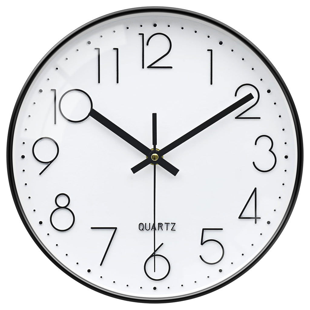 VIKMARI Horloge Murale 20 cm Moderne, Silencieuse, Or Rose, Cuisine, Salon | Décoration cuisine, horloge design moderne, grands chiffres 3D, silencieuse sans tic-tac, idéale pour salon et chambre