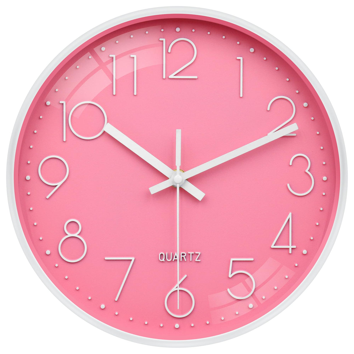 VIKMARI Horloge Murale 20 cm Moderne, Silencieuse, Or Rose, Cuisine, Salon | Décoration cuisine, horloge design moderne, grands chiffres 3D, silencieuse sans tic-tac, idéale pour salon et chambre