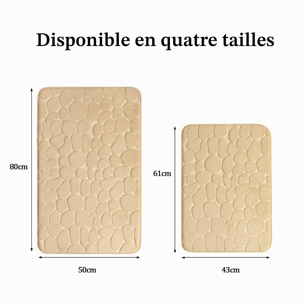 chakme Tapis de Bain en Mousse à mémoire de Forme - Tapis de Douche Absorbant - Tapis de Bain - Tapis décoratif - Antidérapant - pour Salle de Bain et Salon - 43 x 61 cm - Gris foncé