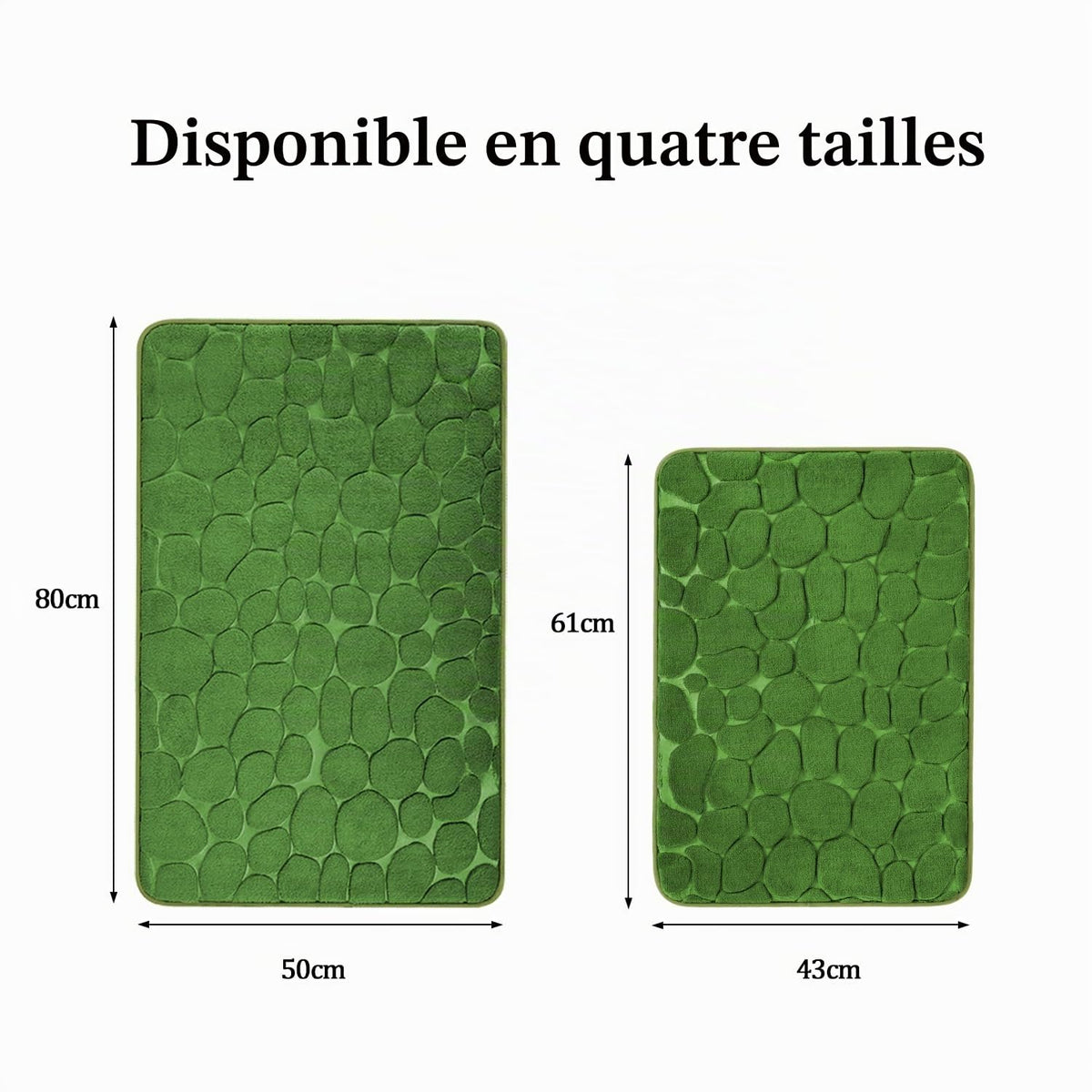 chakme Tapis de Bain en Mousse à mémoire de Forme - Tapis de Douche Absorbant - Tapis de Bain - Tapis décoratif - Antidérapant - pour Salle de Bain et Salon - 43 x 61 cm - Gris foncé