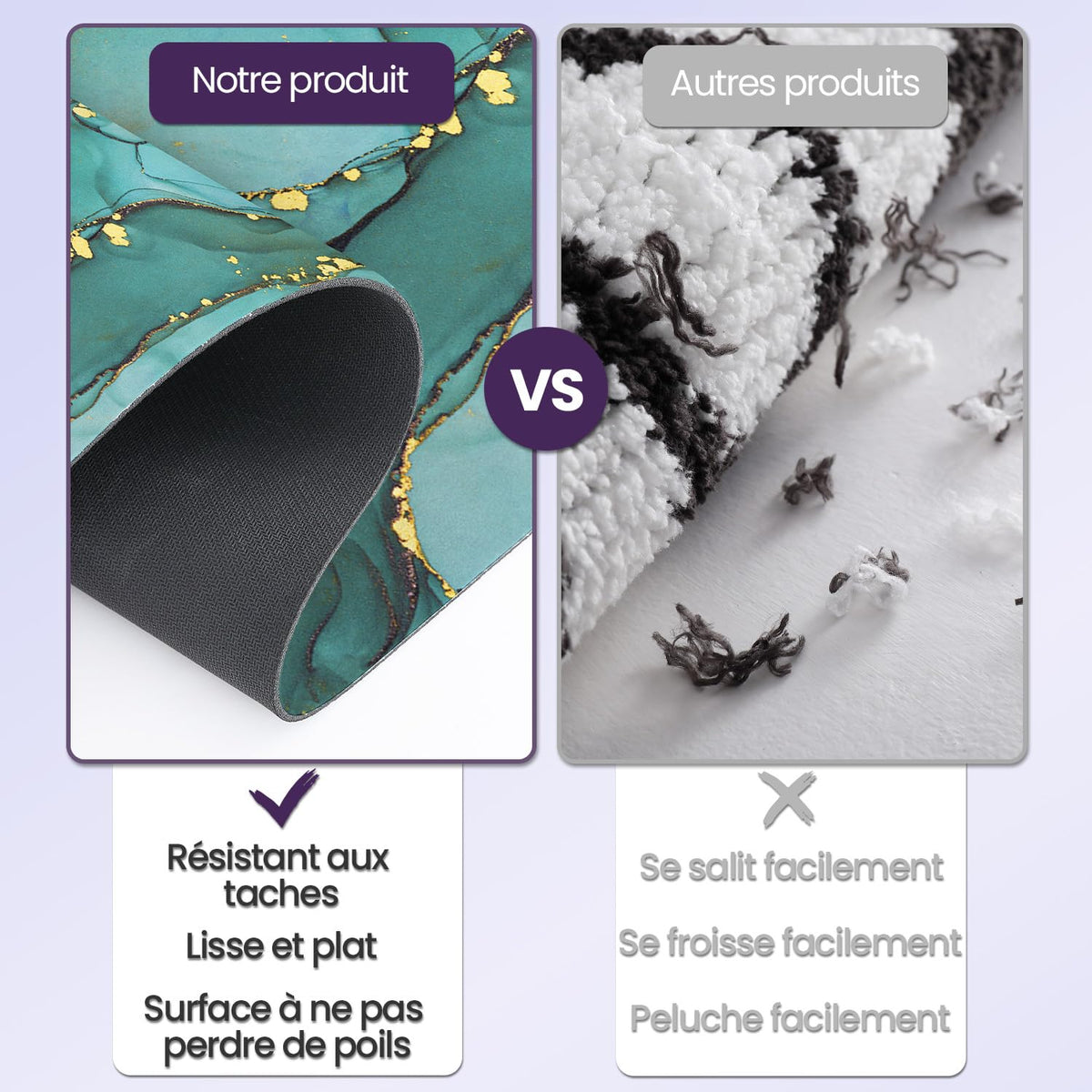 DEXI Tapis de Bain Antidérapant Ultra Mince 40x60cm Noir | Super Absorbant, Sèche Rapide, Motif Marbre Moderne, Facile à Nettoyer, pour Salle de Bain, Baignoire et Douche