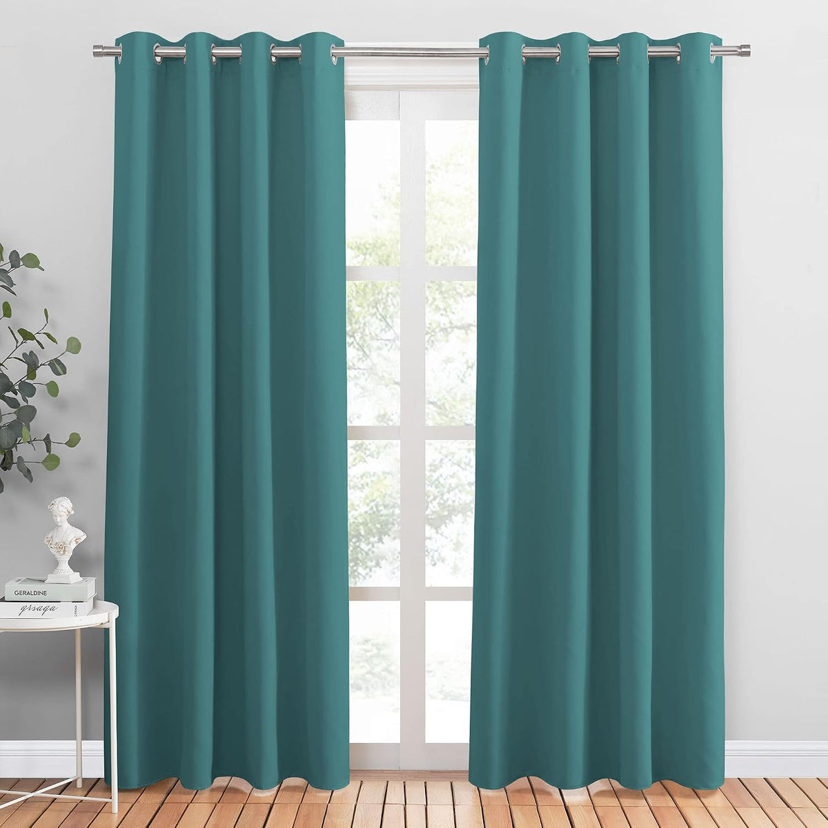 PONY DANCE Lot de 2 Rideau Occultant Thermique Isolant Anti Froid et Chaleur 140x240 (lxH) Tenture Opaque à Oeillets Isolation Lumiere Uv Decoration Chambre Maison Salon Intérieurs, Gris | 140x240 (lxH),Tenture Opaque à Oeillets, Isolation Lumiere anti Uv