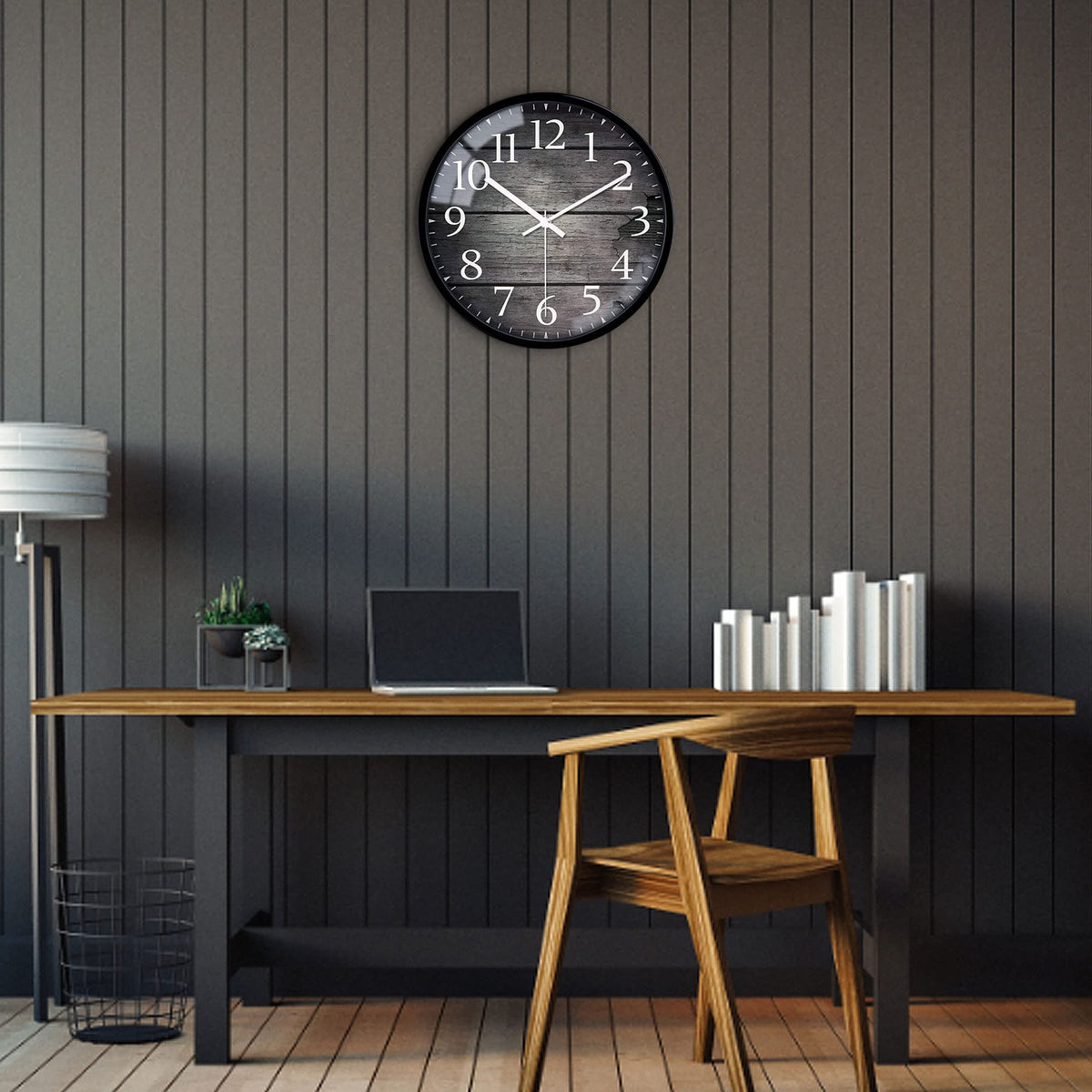 VIKMARI Horloge Murale 20 cm Moderne, Silencieuse, Or Rose, Cuisine, Salon | Décoration cuisine, horloge design moderne, grands chiffres 3D, silencieuse sans tic-tac, idéale pour salon et chambre