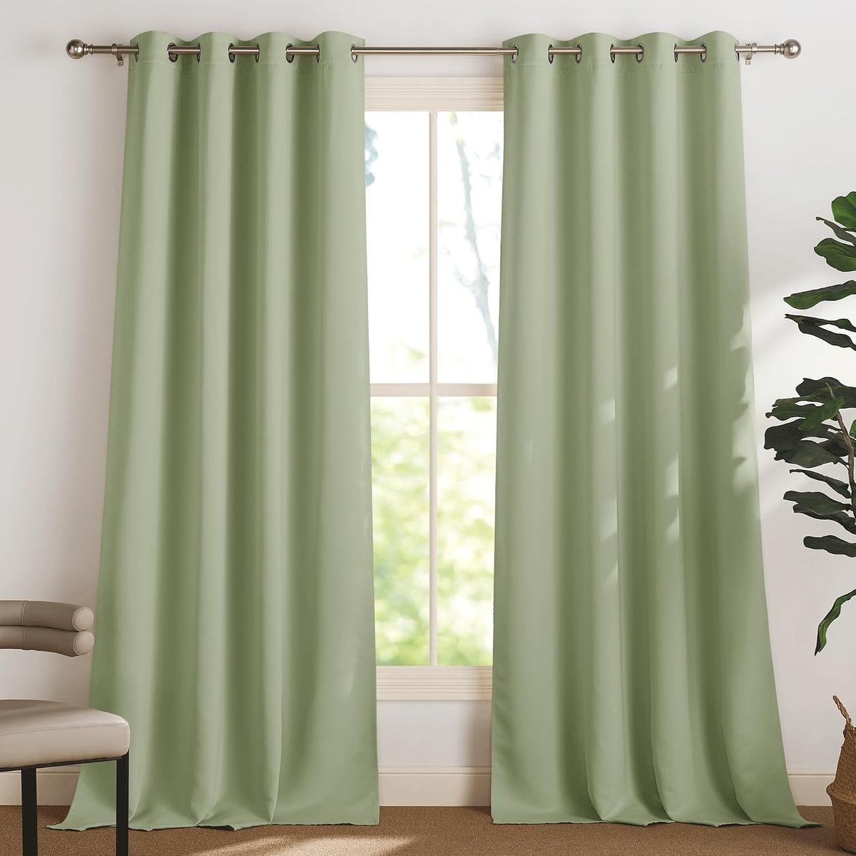 PONY DANCE Lot de 2 Rideau Occultant Thermique Isolant Anti Froid et Chaleur 140x240 (lxH) Tenture Opaque à Oeillets Isolation Lumiere Uv Decoration Chambre Maison Salon Intérieurs, Gris | 140x240 (lxH),Tenture Opaque à Oeillets, Isolation Lumiere anti Uv