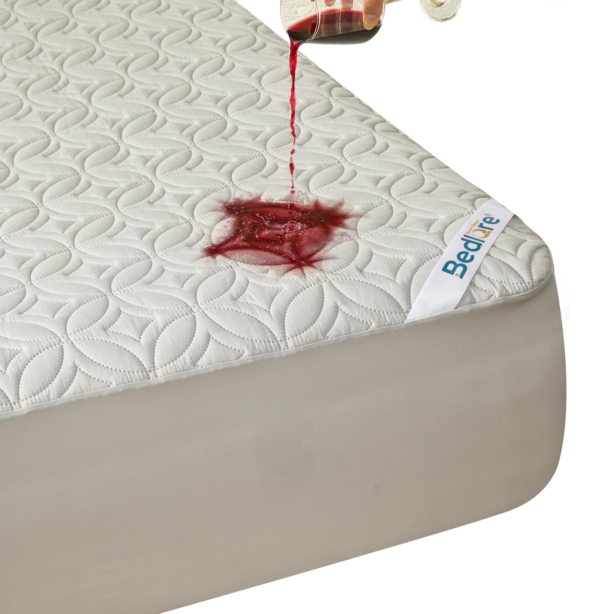 Protège-matelas imperméable BEDLORE, taille King | Bonnets profonds adaptés aux matelas de 15 à 46 cm (6 à 18 pouces), housse douce, silencieuse et résistante aux salissures, lavable (pour maison, chambre, hôtel) – Gris