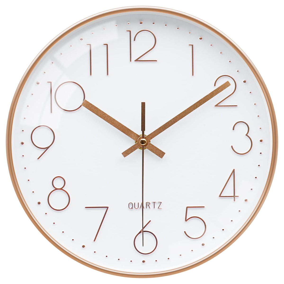 VIKMARI Horloge Murale 20 cm Moderne, Silencieuse, Or Rose, Cuisine, Salon | Décoration cuisine, horloge design moderne, grands chiffres 3D, silencieuse sans tic-tac, idéale pour salon et chambre