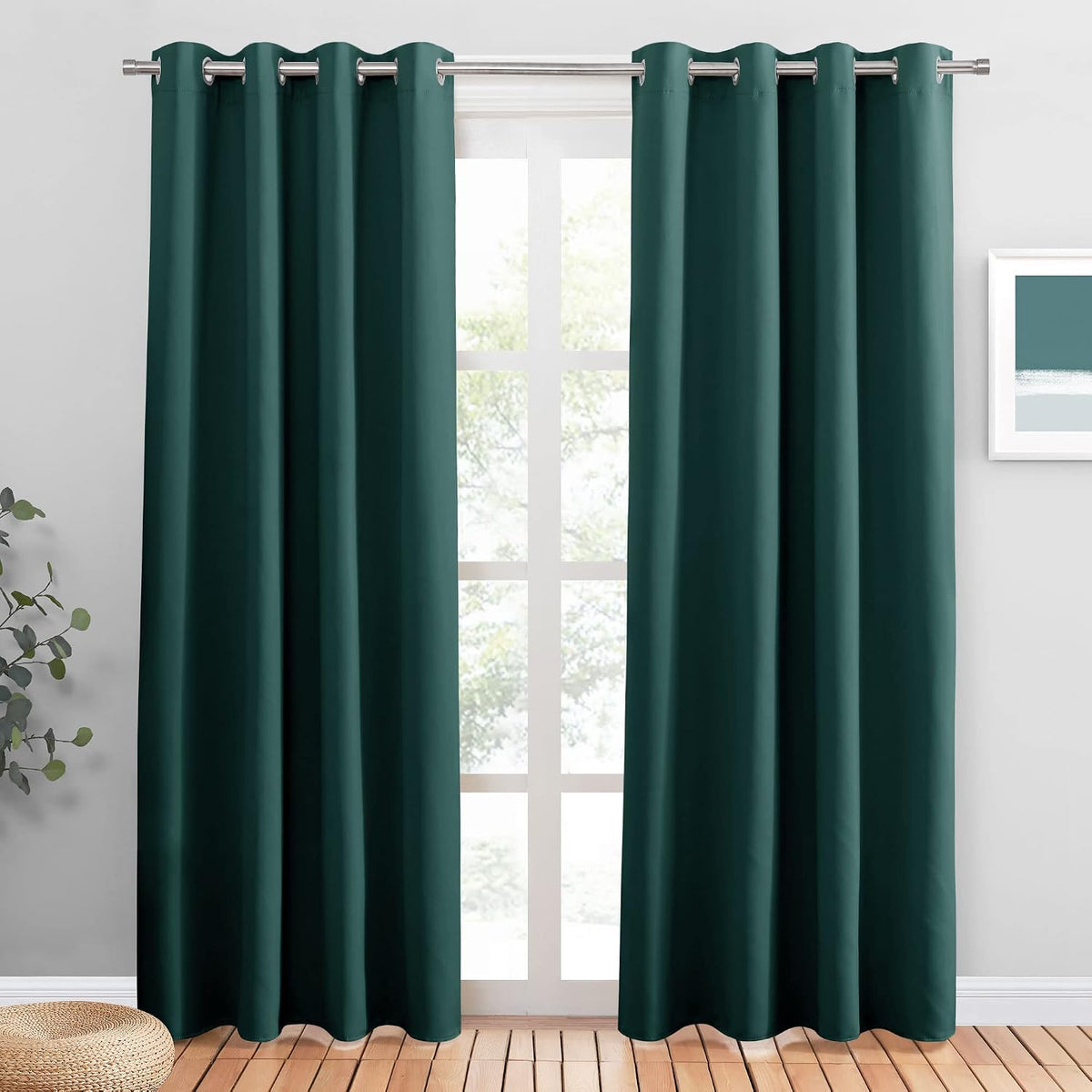 PONY DANCE Lot de 2 Rideau Occultant Thermique Isolant Anti Froid et Chaleur 140x240 (lxH) Tenture Opaque à Oeillets Isolation Lumiere Uv Decoration Chambre Maison Salon Intérieurs, Gris | 140x240 (lxH),Tenture Opaque à Oeillets, Isolation Lumiere anti Uv