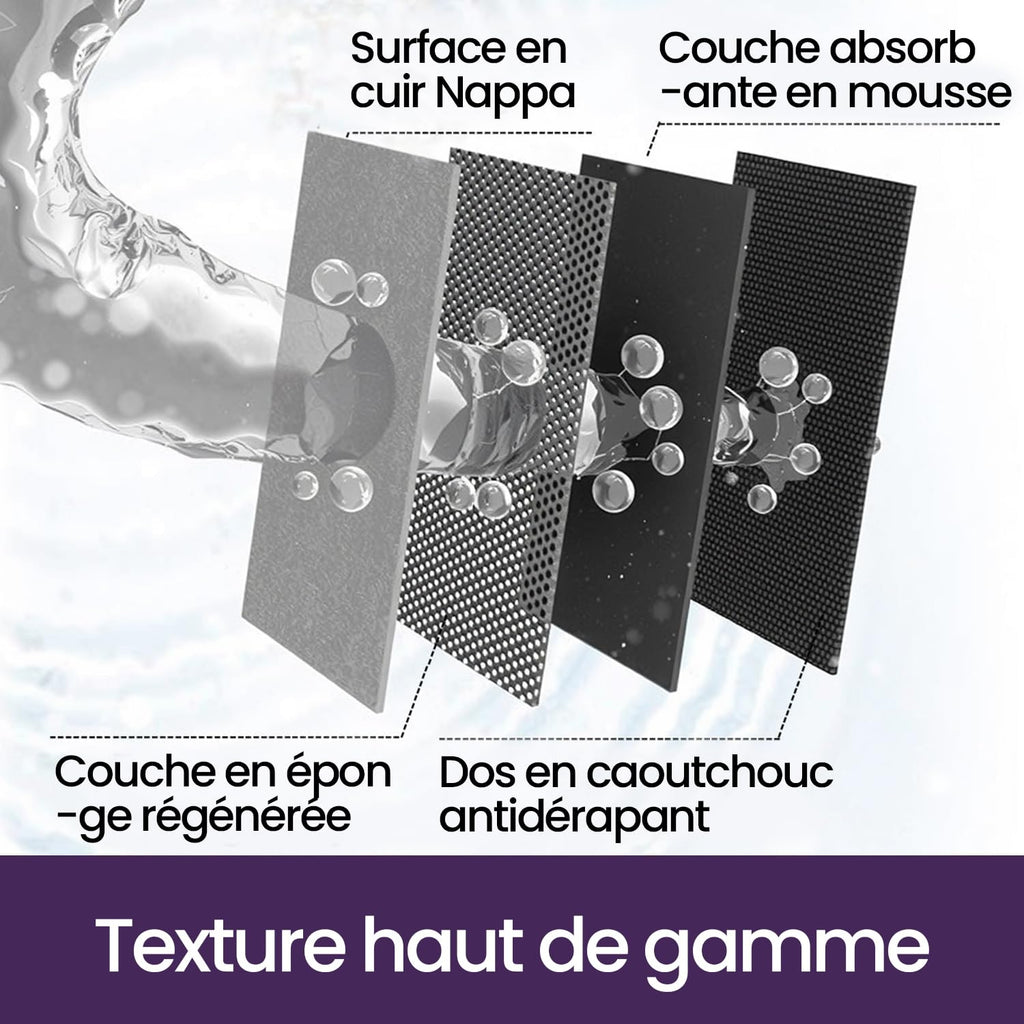 DEXI Tapis de Bain Antidérapant Ultra Mince 40x60cm Noir | Super Absorbant, Sèche Rapide, Motif Marbre Moderne, Facile à Nettoyer, pour Salle de Bain, Baignoire et Douche