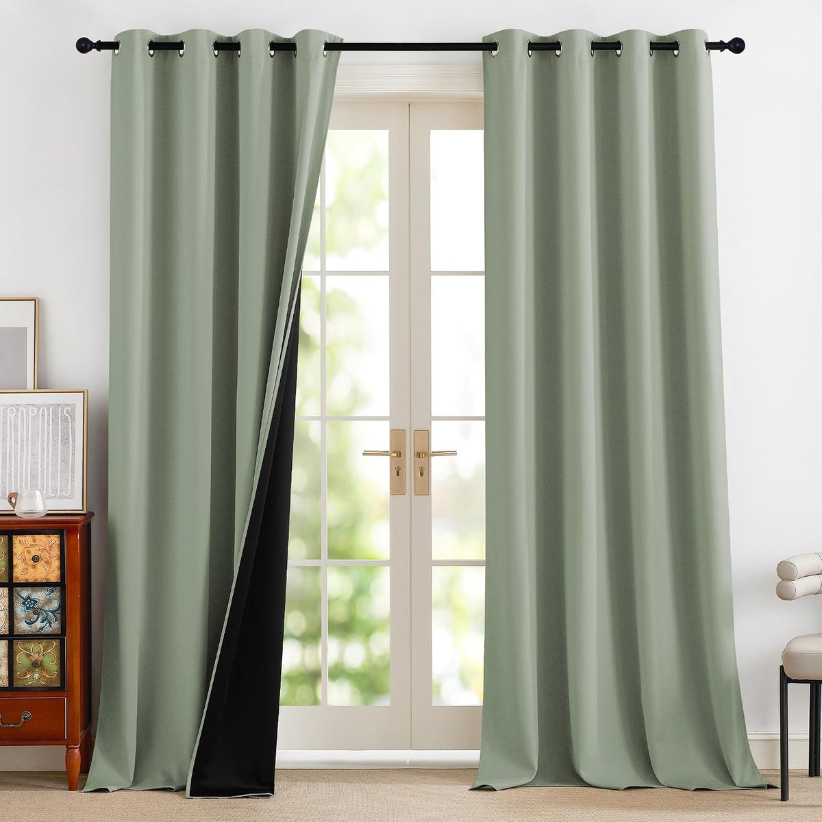 PONY DANCE Lot de 2 Rideau Occultant Thermique Isolant Anti Froid et Chaleur 140x240 (lxH) Tenture Opaque à Oeillets Isolation Lumiere Uv Decoration Chambre Maison Salon Intérieurs, Gris | 140x240 (lxH),Tenture Opaque à Oeillets, Isolation Lumiere anti Uv