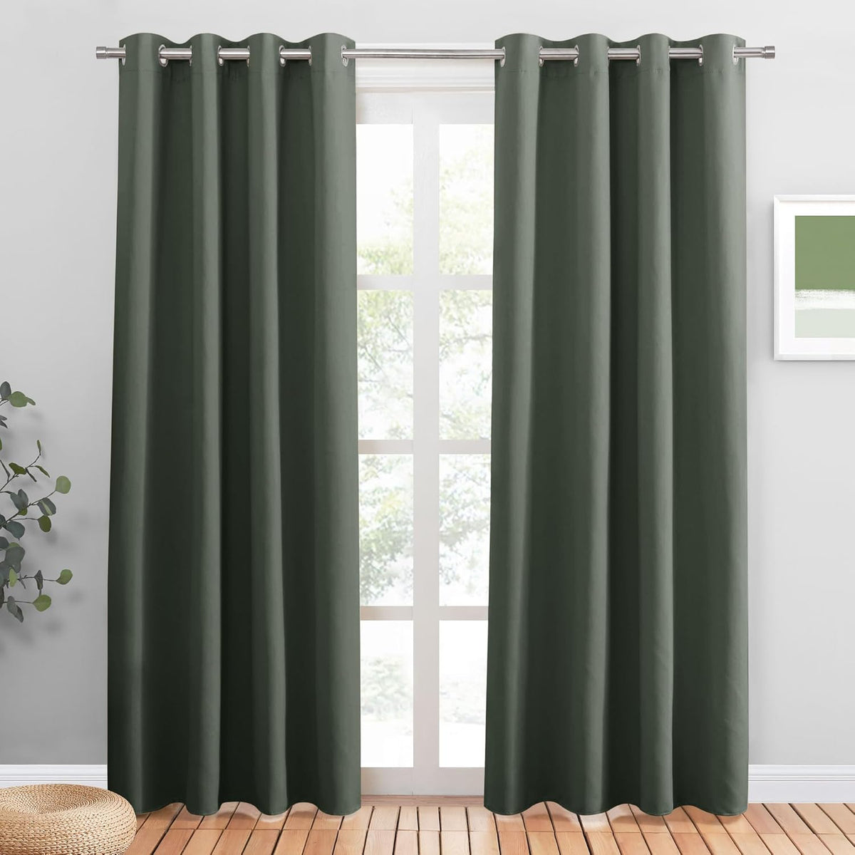 PONY DANCE Lot de 2 Rideau Occultant Thermique Isolant Anti Froid et Chaleur 140x240 (lxH) Tenture Opaque à Oeillets Isolation Lumiere Uv Decoration Chambre Maison Salon Intérieurs, Gris | 140x240 (lxH),Tenture Opaque à Oeillets, Isolation Lumiere anti Uv