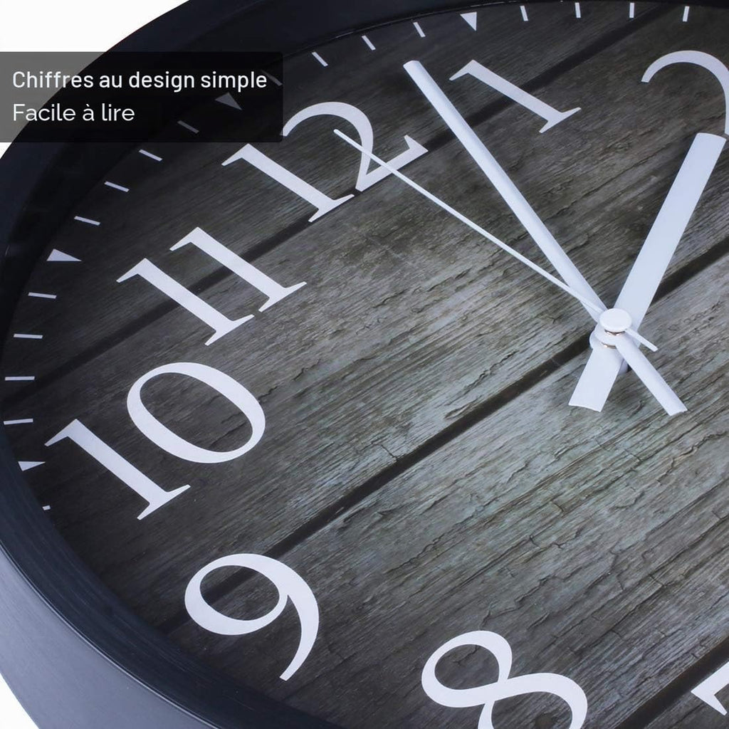 VIKMARI Horloge Murale 20 cm Moderne, Silencieuse, Or Rose, Cuisine, Salon | Décoration cuisine, horloge design moderne, grands chiffres 3D, silencieuse sans tic-tac, idéale pour salon et chambre