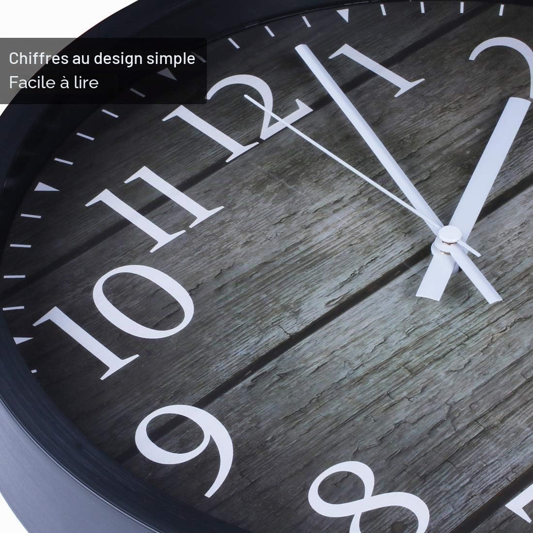 VIKMARI Horloge Murale 20 cm Moderne, Silencieuse, Or Rose, Cuisine, Salon | Décoration cuisine, horloge design moderne, grands chiffres 3D, silencieuse sans tic-tac, idéale pour salon et chambre
